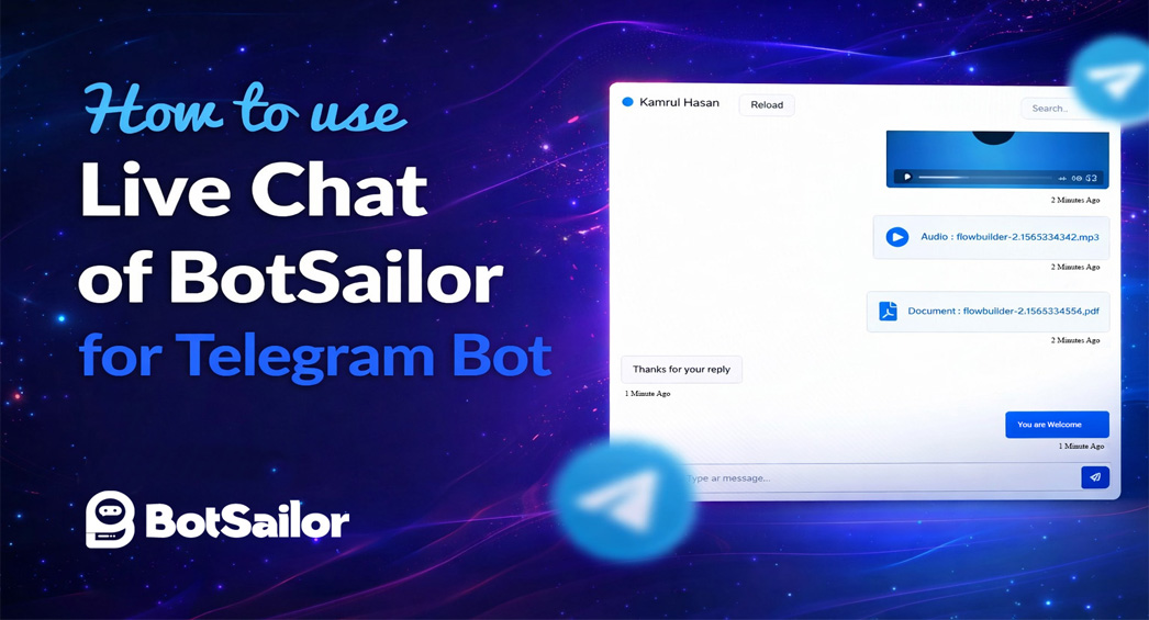 How to use Live Chat of BotSailor for Telegram Bot